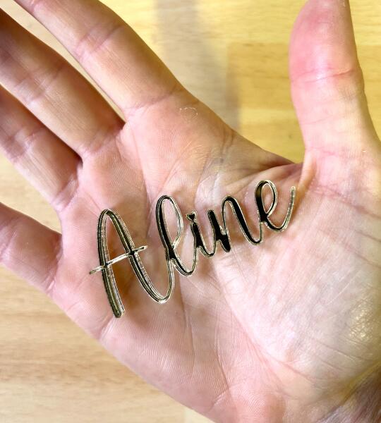 Contourgesneden acrylnaam – klein